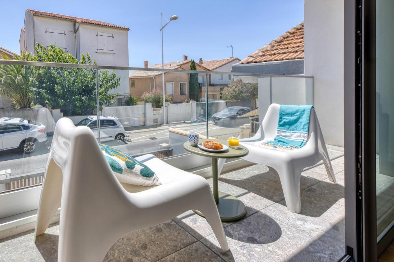 South-Of-France T2 Neuf Haut De Gamme, Climatise, Parking Gratuit, 2Eme Ligne Balcon Carnon-Plage Exterior photo